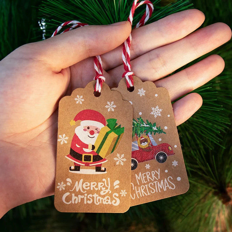 Étiquettes cadeaux kraft