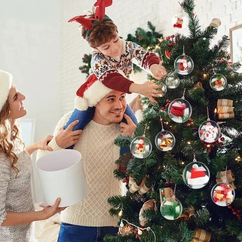 10 boules de Noël transparentes à remplir