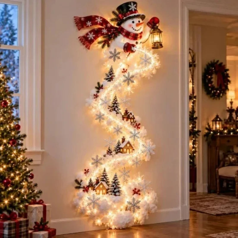 Scène de Noël lumineuse murale