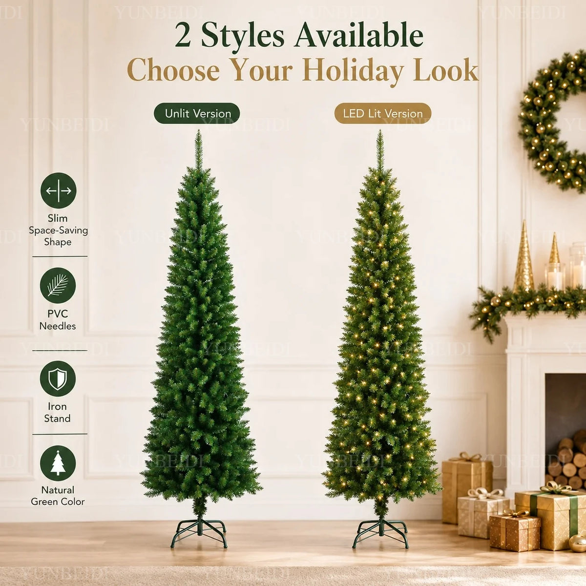 Sapin de Noël slim lumineux