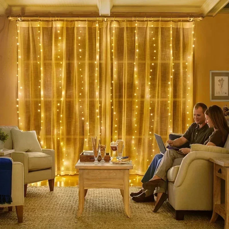 Rideau Lumineux LED avec Télécommande