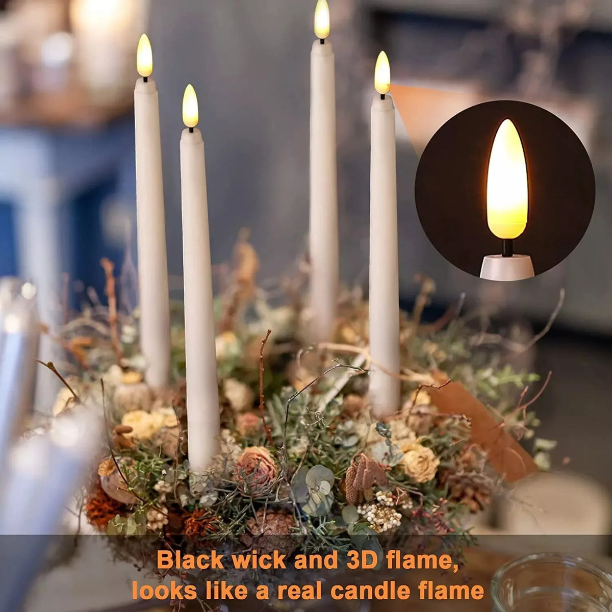 Bougies LED Effet Flamme avec Télécommande